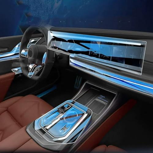 SONAMUA Transparente TPU-Schutzfolie für die Mittelkonsole des Autoinnenraums, für BMW G70 i7 7er 2023