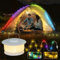 Ciskotu Camping Lichterkette Aufrollbar, 2-IN-1 10M Wasserdichte Tragbare Verstaubare Camping Lichterkette, 8+1 Modi USB Ladung Sternstimme Lichterkette Aufrollbar Außen Camping String Light