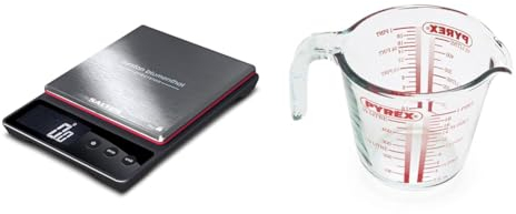 Heston Blumenthal Precision by Salter 1140A HBBKDR Digital Kitchen Scales & Pyrex Measuring Jug 500ml | Capacity 568ml / 20 ounce | P586, Multicolor