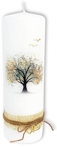 Hochzeitskerze Baum dea Glücks 25x8cm