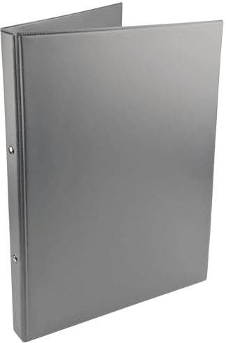 Netuno 1x Ringbuch DIN A4 Silber 2-Ringordner Akten-Ordner A4 2 cm Ringmappe Dokumentenordner Plastik Karton Büroordner Briefordner Pappordner für Büro Schule Zuhause office folder organiser