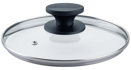 Fackelmann Pfannenglasdeckel 20cm – Hitzebeständig, Bakelit Griff, Shadow Black – Universal Pfannendeckel ideal für jeden Haushalt