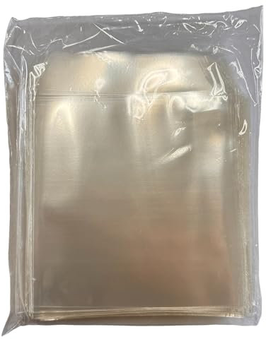 FLLAGG20 100X CD Hüllen Plastik Transparent Tasche für Zum Abheften CD DVD Blu ray Verschließbare CD Sleeves Kunststoffhüllen CD Taschen Aufbewahrung transparente Tasche hülle