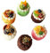 Entgoinggo Magnetic Simulation Food Refrigerator Stickers, Resin Home Commercial Decorative Ornaments, Window Display Photography Props(cake)