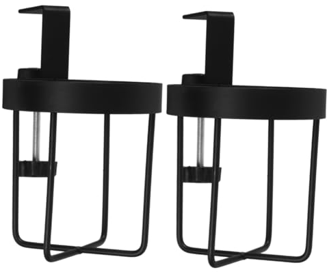 Alipis 2Pcs Soporte De Escritorio Portavasos De Baño Clip De Vidrio De Agua Portavasos De Bebidas De Mesa De Escritorio Clip De Fijación