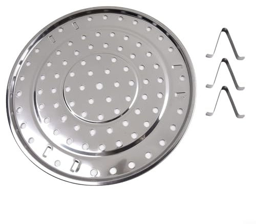 Griglia da cucina in acciaio inox con 3 gambe, accessorio da cucina perfetto per cuocere a vapore verdure e altro (24 cm)