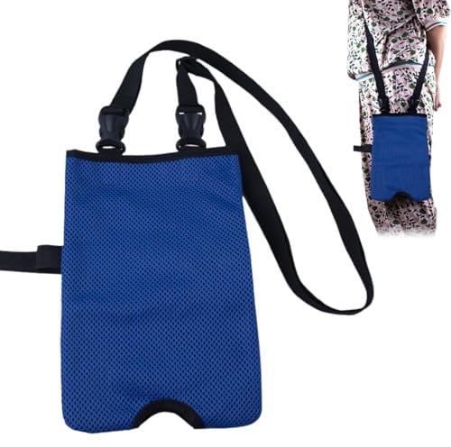 ZEPIQOR Sac pour poche sonde urinaire, Sac pour poche urinaire, Support de sac de drainage urinaire, Sac de drainage urinaire, Poche urine pour la maison, l'extérieur, fauteuil roulant Bleu