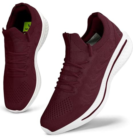 Giniros Scarpe Donna Sneakers da Ginnastica Running Corsa Camminata Tennis | Mesh Traspirante, Slip-On Con Lacci, Memory Foam, Suola EVA Antiscivolo, Leggera, Lavoro, Viaggio, Sport, Camminata