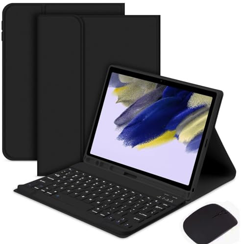 Funda con Teclado, Funda con Teclado para Samsung Galaxy Tab S9 FE 10.9'' 2023/Galaxy Tab S9 11'' 2023, Teclado inalámbrico magnético Desmontable con ratón Bluetooth, Negro