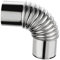 perfk Gas Boiler Heater Elbow Vent Pipe Duct Stainless Steel Chimney Sturdy for Kitchen Bathroom