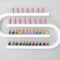Nail Polish Display Rack Organiser, Set of 2 Wall-Mounted Shelves for Nail Varnish, Makeup & Essential Oils – No Tools Required for Installation – Ideal for Salon, Retail Shop or Home – White