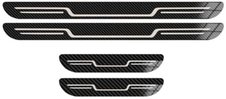 DQSZ 4 Stück Edelstahl Einstiegsleisten Schutz für Ford Focus MK4 / Kuga MK3 ST Line 2018-2023 2024, Türeinstiegsschutz Kantenschutz Türschweller Trittplatten Zubehör,A/Carbon Fiber Texture