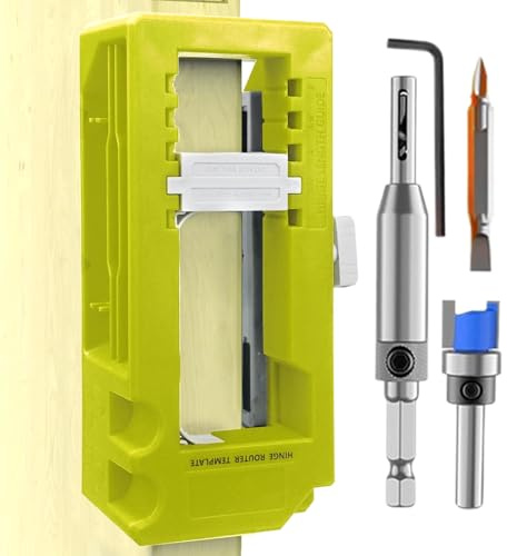 Door Hinge Jig - Door Hinge Installation Kit, Heavy Duty Adjustable Mortise Jig for 7-13cm Lengths Outdoor Carpentry Usable