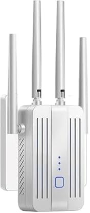 1200Mbps WiFi Repeater Extender 2.4G 5GHz Dual Band Wifi Signal Wi-Fi Amplifier Router Long Range Booster High-Speed Bands Wider Coverage