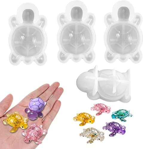 HXJFGDM Lot de 2 moules en silicone en forme d'ours, mignons animaux 3D en silicone souple pour maison de poupée, bijoux en résine, savon, bougies et décoration