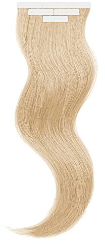 Tape In Extensions 60 cm Virgin Echthaar 10er Set Hellblond