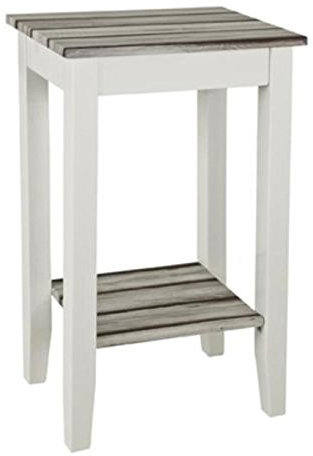 Haku Konsole, Gestell In Hochglanz weiß, Ablage MaritImo Kiefer, 500 x 1147