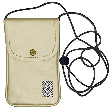 LefRight Casual Fashion PU Leather Cellphone Neck Pouch Bag Credit Card Holder with Adjustable Sling for iPhone XR 6s Plus Galaxy S3 S4 S5 S6 S7