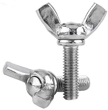 5pcs M5 DIN316 Flügelschrauben 304 Edelstahl Verzinkt Verschluss Vollgewinde(M5*10mm)
