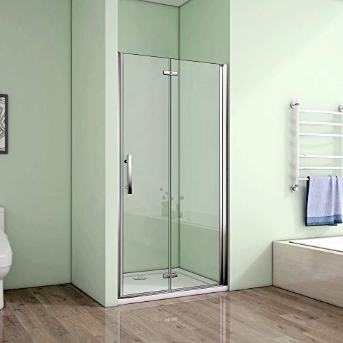 Nischentür 76x195cm Duschabtrennung Falttür Duschtür Duschwand 6mm NANO Sicherheitsglas