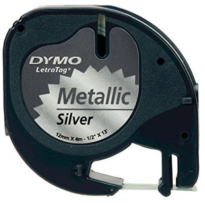 DYMO Metallic Band (12mm x 4m) Grau - Etikettband - 1 Rolle