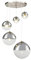 Globo Design Decken Pendel Leuchte Glas Kugel Strahler chrom Wohn Zimmer Hänge Lampe klar 15851-5