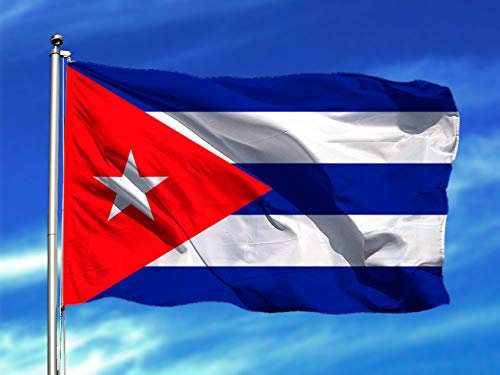 Oedim Bandera de Cuba 85x1,50cm | Reforzada y con Pespuntes | Bandera con 2 Ojales Metálicos y Resistente al Agua