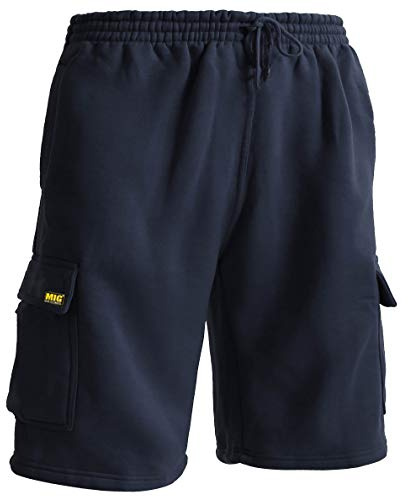 MIG Mens Cargo Tracksuit Jogging Shorts for Sports Work Casual and Leisure | Cargo tracksuit shorts for work, sports, casual wear and leisure, combining comfort with practical storage