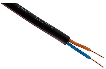 Zenitech - Câble d'alimentation électrique U-1000 R2V 2x1,5mm² noir - 100m