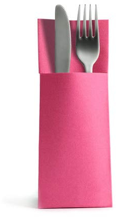 CHIC 50 Besteckservietten Bestecktaschen Fuchsia Airlaid