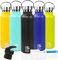 BOGI Insulated Water Bottles with Straw-600ml Stainless Steel Water Bottle Metal Water Bottles,BPA Free Leakproof Reusable Water Bottle with 2Lids,Sports Gym Water Bottle for Kids Girls Boys-Black