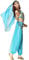 Wuchieal Bauchtanz Kostüm Damen Phantasie 4 Teile Bauchtanz Outfits Kostüm (Hellblau, One Size)