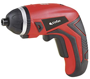 Cofan Atornillador/Destornillador a batería | 200 rpm | Batería Li-ion de 3.6 V + Cargador incluidos | Duración batería: 3-5 horas