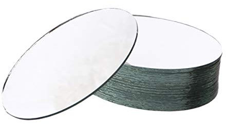 EXCEART 20stücke Ovaler Spiegel Klein DIY Spiegellinse Aus Legierung Mini-schminkspiegel Unfertiger Make-up-Spiegel Für Handtasche