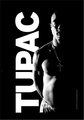 Heart Rock Tupac Grande affiche en tissu 750 mm x 1100 mm