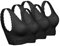 Vertvie Damen Sport BH Spitzen BH Frauen Bustier Lace Bra Dünn Front Closure Push Up Ohne Bügel Top für Yoga Fitness Training Stretch Wohlfühl-BH (L, C-3*Schwarz)
