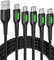 INIU Cavo USB C Type-C, [5 Pezzi 1 + 1 + 1,8 + 1,8 + 3 m] 3,1A QC Cavo USB Type C in Nylon di Ricarica Rapida, Caricabatteria Tipo C di Sincronizzazione Dati Compatibile con iPhone 15 Samsung S21 ECC.