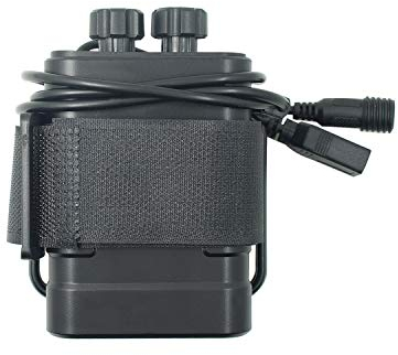 WASAGA 18650 Custodia per Batteria, Power Bank da Esterno Impermeabile da 5V USB 8.4V DC Perfetto per Il Ciclismo, la Pesca, Il Campeggio, l'arrampicata (Nero 8.4V 6 Pezzi Batteria)