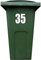 4X Bin Sticker Vinyl Number 1-99 Large Recycling Box Wheelie Self Adhesive (35)