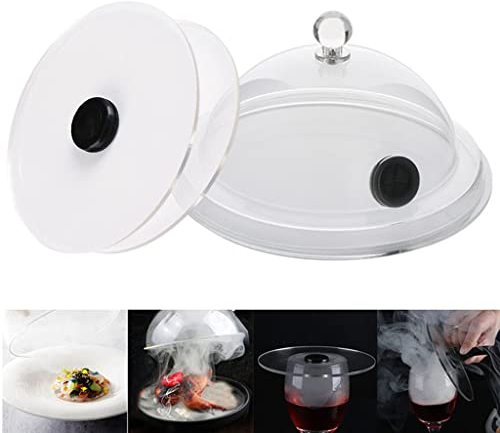 2 STÜCKE Transparent Raucherpistolen-Zubehörset, 6,3 Zoll Rauchen Cloche Dome Abdeckung, 4,7 Zoll Smoking Gun Cup Cover, für Smoker Gun Raucher-Infusions-Teller (Color : Style2)