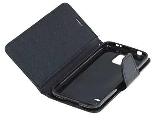 Mobilfunk Krause - Book Case Fancy Etui Handytasche Tasche Hülle für Samsung Galaxy S5 (Schwarz)