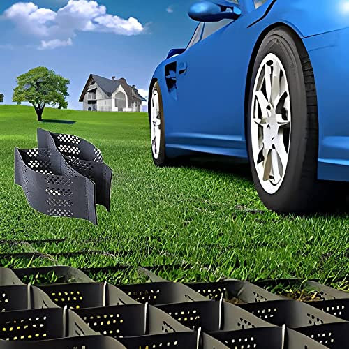 MLYY Stabilisateur Gravier Nid d'abeille Stabilisateur de Sol pour Les allées en Pente des Murs de soutènement d'allée, Heavy Duty Épais Grand Pliage Géo-Grille au Sol, avec Trous de Drainage