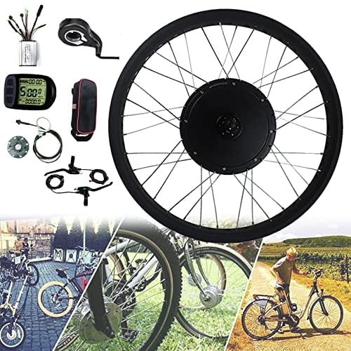 THERES Electric Bicycle Conversion Kit, 72V 3000W E-bike Kit, 26'' Rear Wheel Brushless Gearless Hub Motor, Ebike Conversion Kit with KT-LCD5 Display,72V3000W-20inch