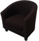Highdi Sesselschoner Sesselüberwurf mit Elastisch Stretch Husse 2 Stück, Club Chair Schonbezug Sofabezug mit hoher Dehnung Sessel für Loungesessel Cocktailsessel (einfarbig Dunkelbraun)