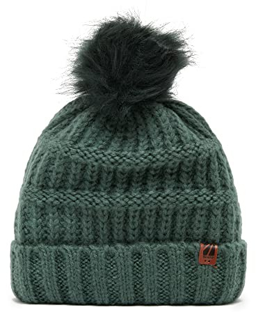 The Edge Women's Josie Bobble Hat Green, Green, One Size