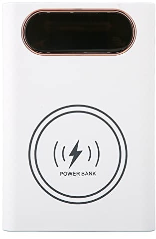 4x21700 Battery Power Bank Case, DIY Mobile Power, 22.5W DIY Power Bank Box 15W Wireless Charging 21700 Battery Box for Phone White