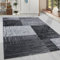HomebyHome Teppich Wohnzimmer 140x200 cm Schwarz und Grau Moderne Kariert Design - Esszimmer und Schlafzimmer Teppich Kurzflor Teppiche Extra Weich Pflegeleicht - Carpet Living Room