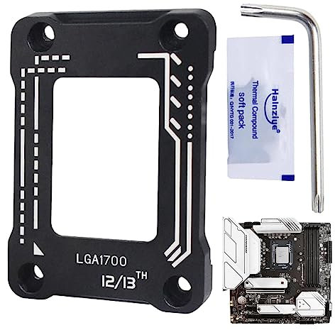 ereqeip LGA1700 Socket CPU Frame - Fibbia di fissaggio LGA 1700 Kit - LGA1700 Heavy Duty Fissaggio Fibbia Contatto Telaio di Ricambio per Accessori CPU