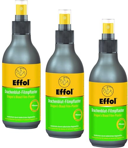 RL24 - Drachenblut-Filmpflaster – Sprühpflaster – 3 x 250 ml (3er Set) | Atmungsaktives Wundspray – Pflasterspray für Pferde – Schutz vor Schmutz & Schweiß – Wundversorgung für Tiere