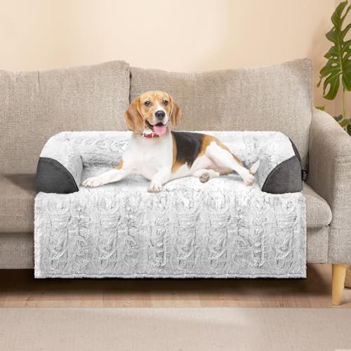 blunique Hundebett für Sofa Hundedecke Sofaschutz Hund Waschbar rutschfest Wasserdicht Kleine Hunde, Grau M